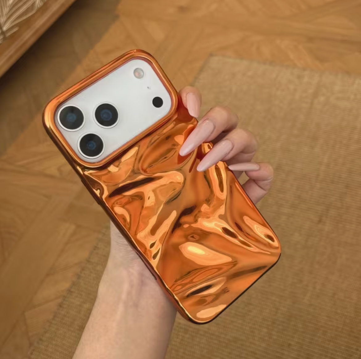 3D Water Ripple Electroplated Case for iPhone