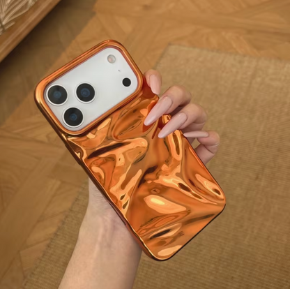 3D Water Ripple Electroplated Case for iPhone