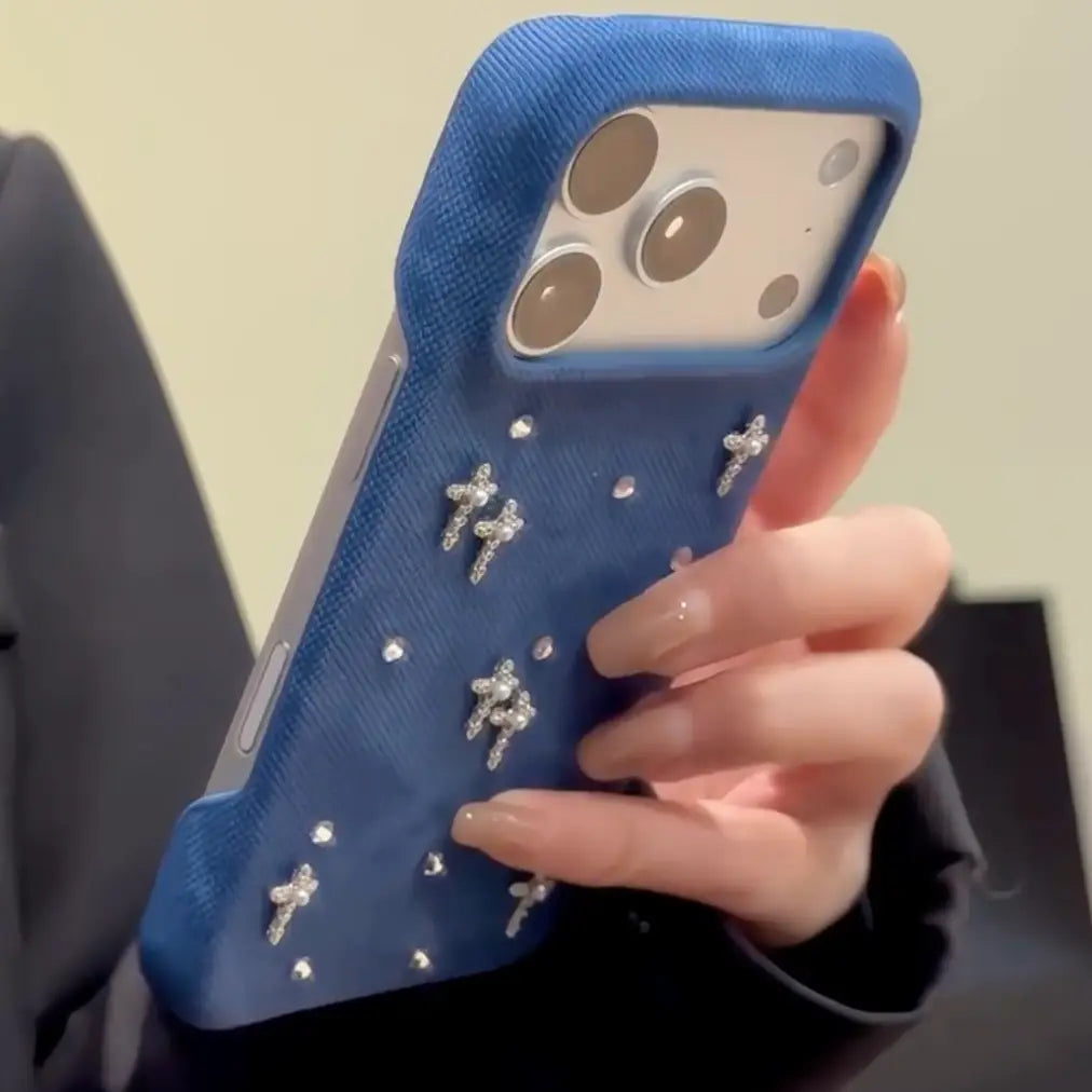 Celestial Cross Denim Case