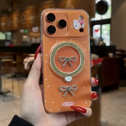 Glamorous Kitty Bow Ring Phone Case