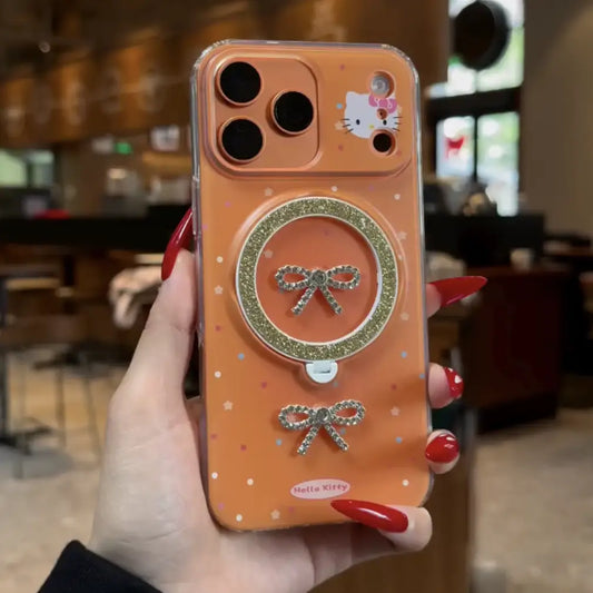 Glamorous Kitty Bow Ring Phone Case
