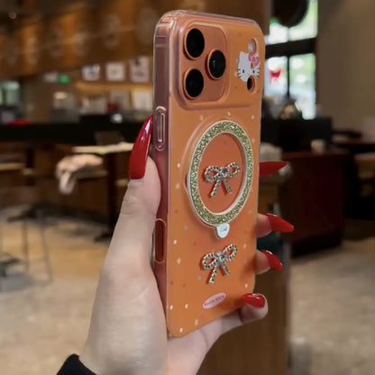 Glamorous Kitty Bow Ring Phone Case