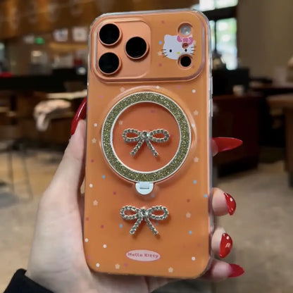 Glamorous Kitty Bow Ring Phone Case
