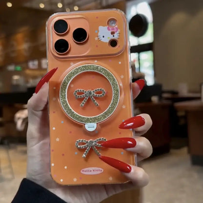 Glamorous Kitty Bow Ring Phone Case