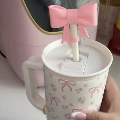 Rosy Lace Bow Tumbler
