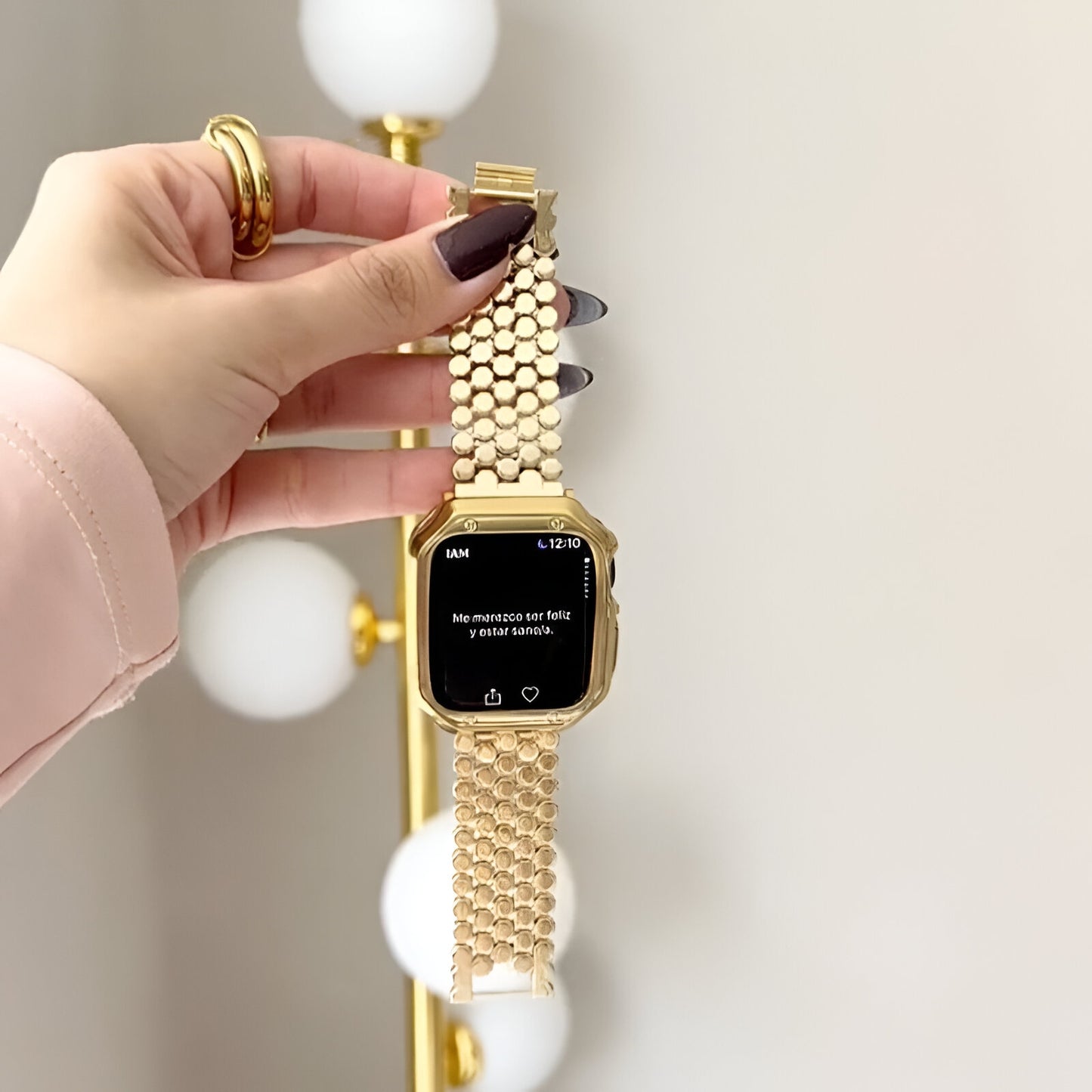 Modern Hex-Link Stainless Steel Watch Band