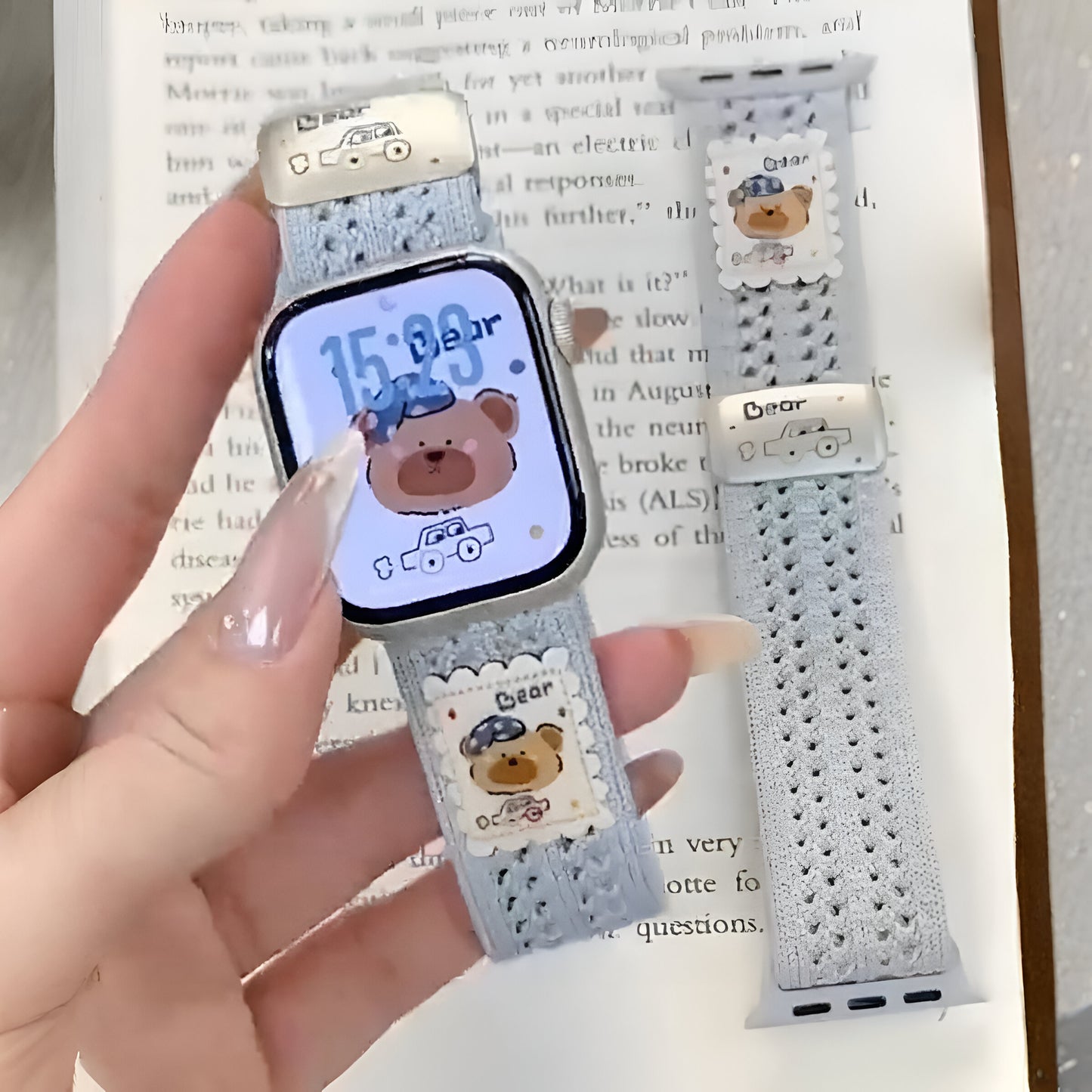 Pastel Bear Cozy Watch Strap