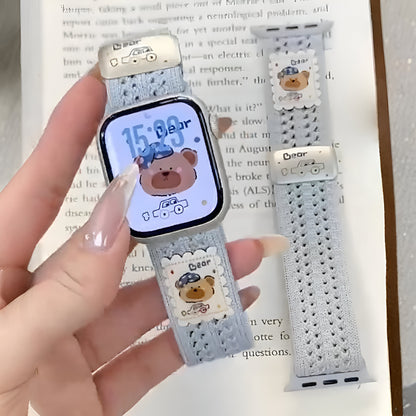 Pastel Bear Cozy Watch Strap