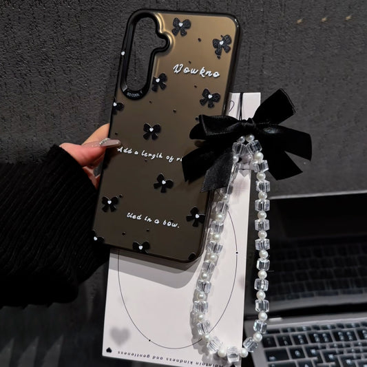 Dark Coquette Bow Charm Case - Samsung