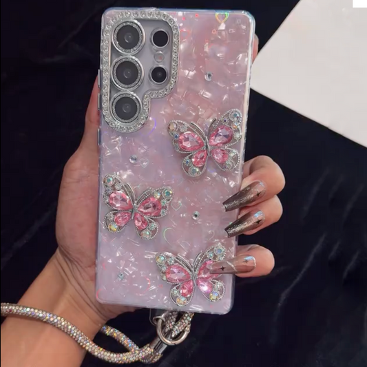 Crystal Butterfly Charm Case