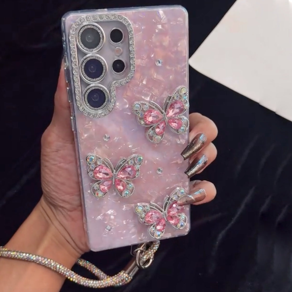 Crystal Butterfly Charm Case