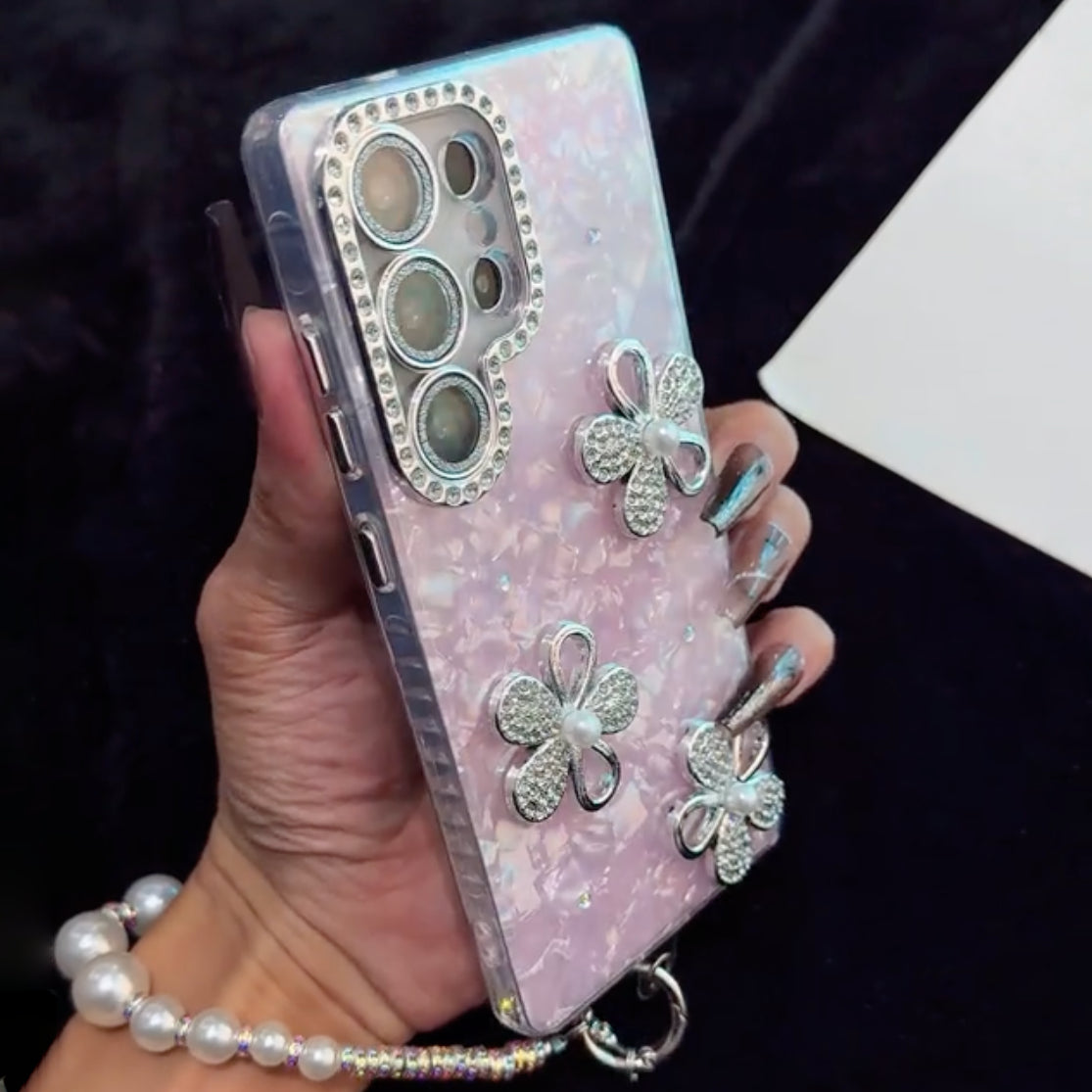 Sparkling Floral Charm Case