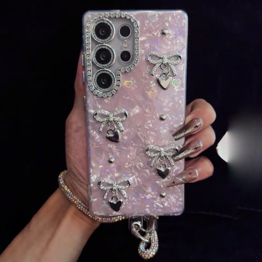 Diamond Bow Heart Case