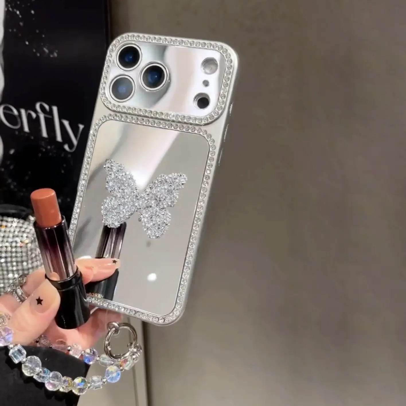 Crystal Sparkle Wing Mirror Case