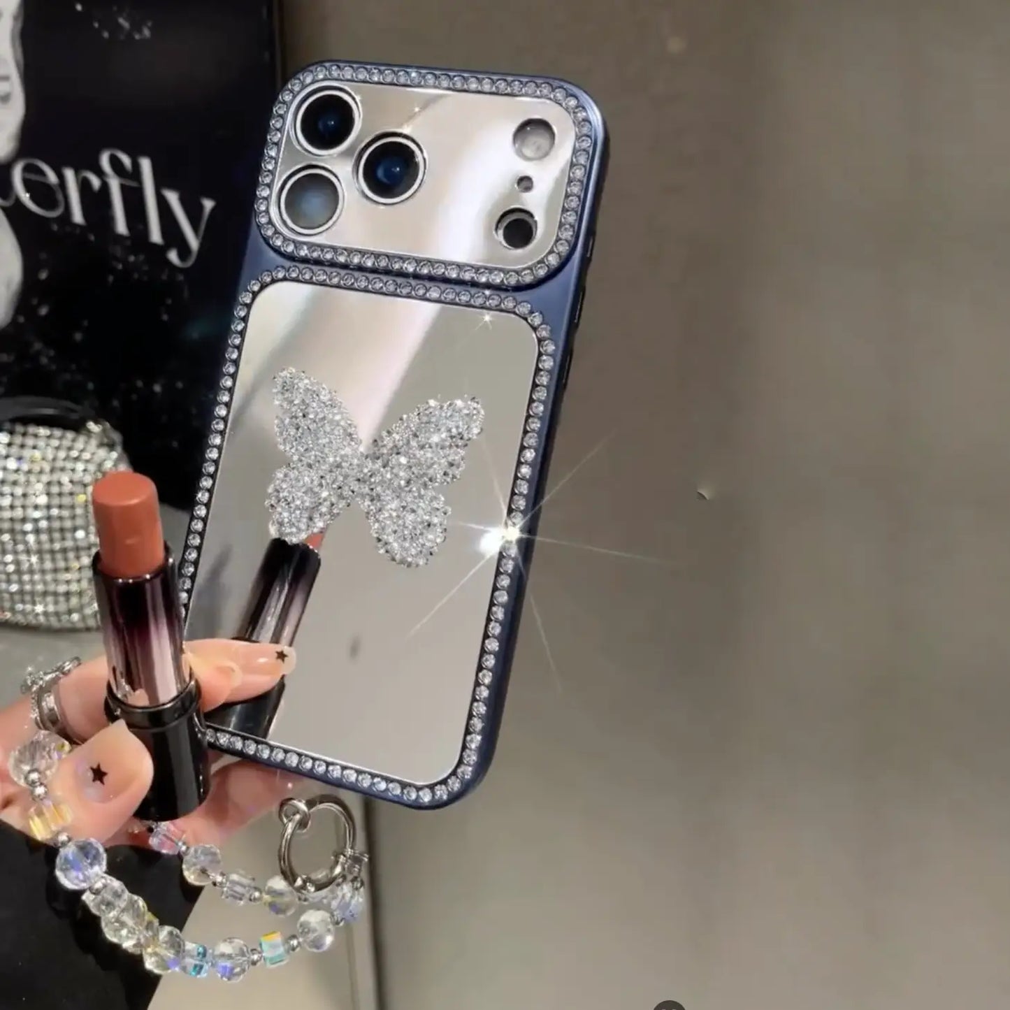 Crystal Sparkle Wing Mirror Case