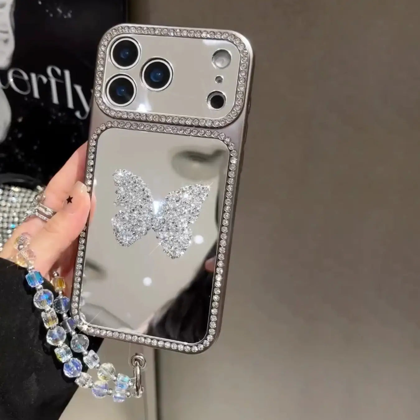 Crystal Sparkle Wing Mirror Case