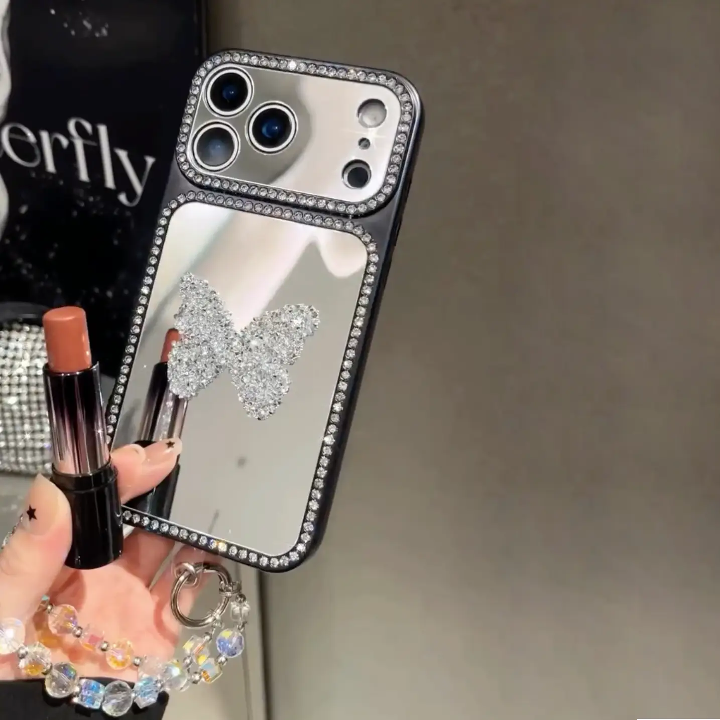Crystal Sparkle Wing Mirror Case