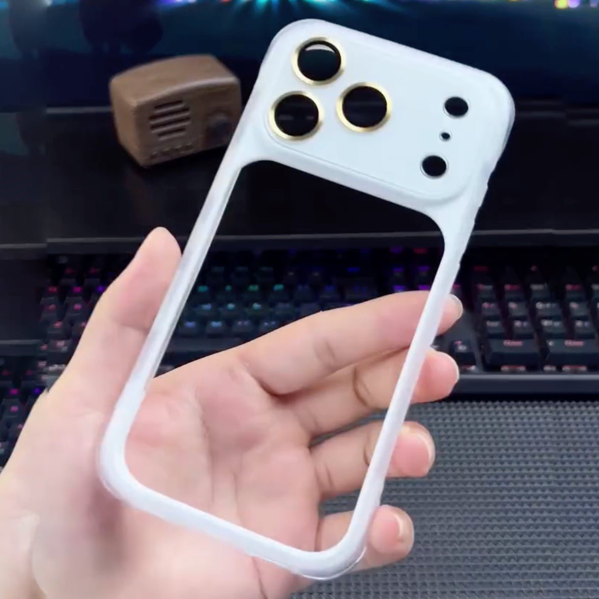 Frosted Gold Lens Armor Case