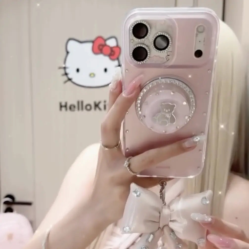 Princess Pearl Bow Grip Case