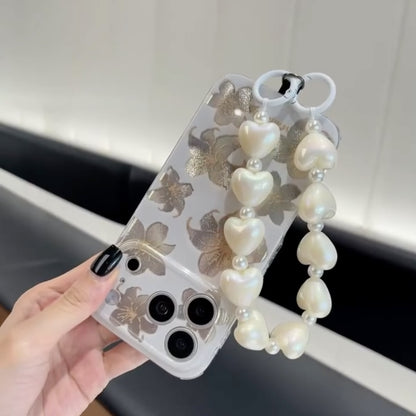 Elegant Flower Pearl Charm Case