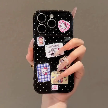 Retro Cosmic Kitty Polka Star Case