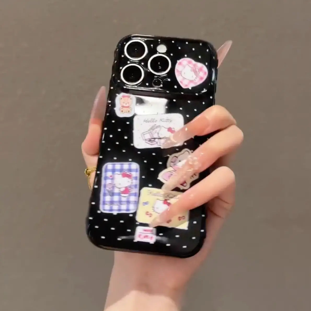 Retro Cosmic Kitty Polka Star Case