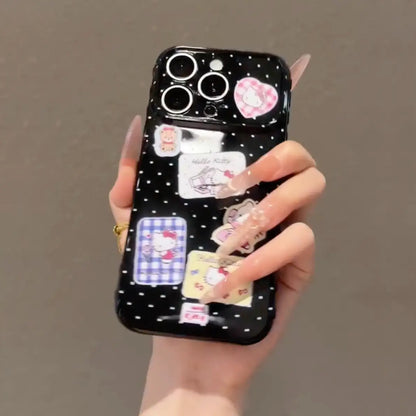 Retro Cosmic Kitty Polka Star Case