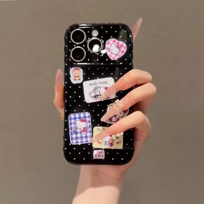 Retro Cosmic Kitty Polka Star Case