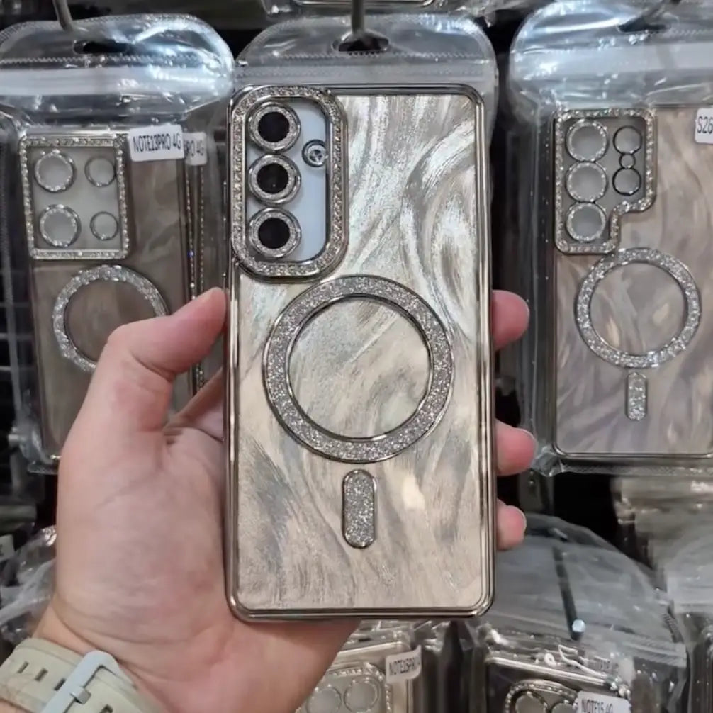 Platinum Marble Glow Case
