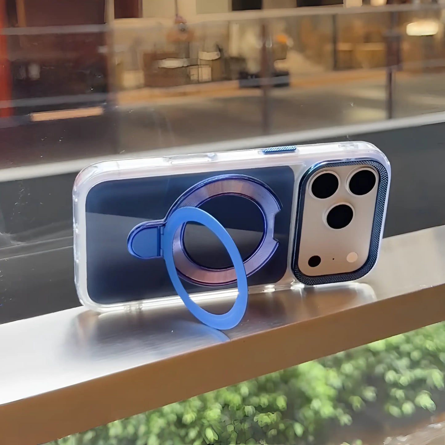 Sapphire Breeze Magnetic Grip Stand Case