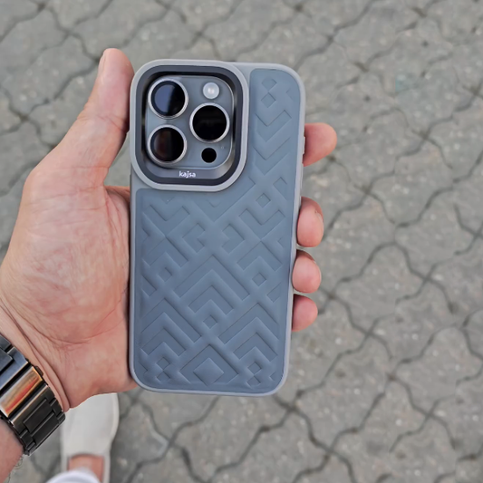 Embossed Rhombus Motifs Case - iPhone