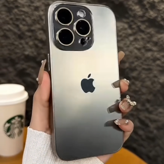 Electroplating Frosted Lens Protective Case - iPhone