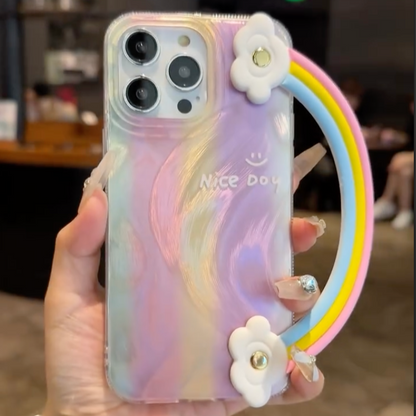 Pastel Rainbow Charm Handle Case