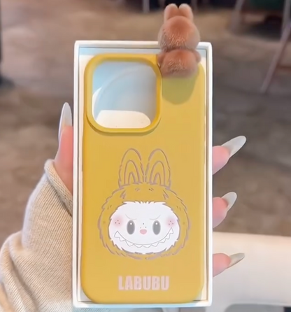 Playful Character Case with Plush Charm