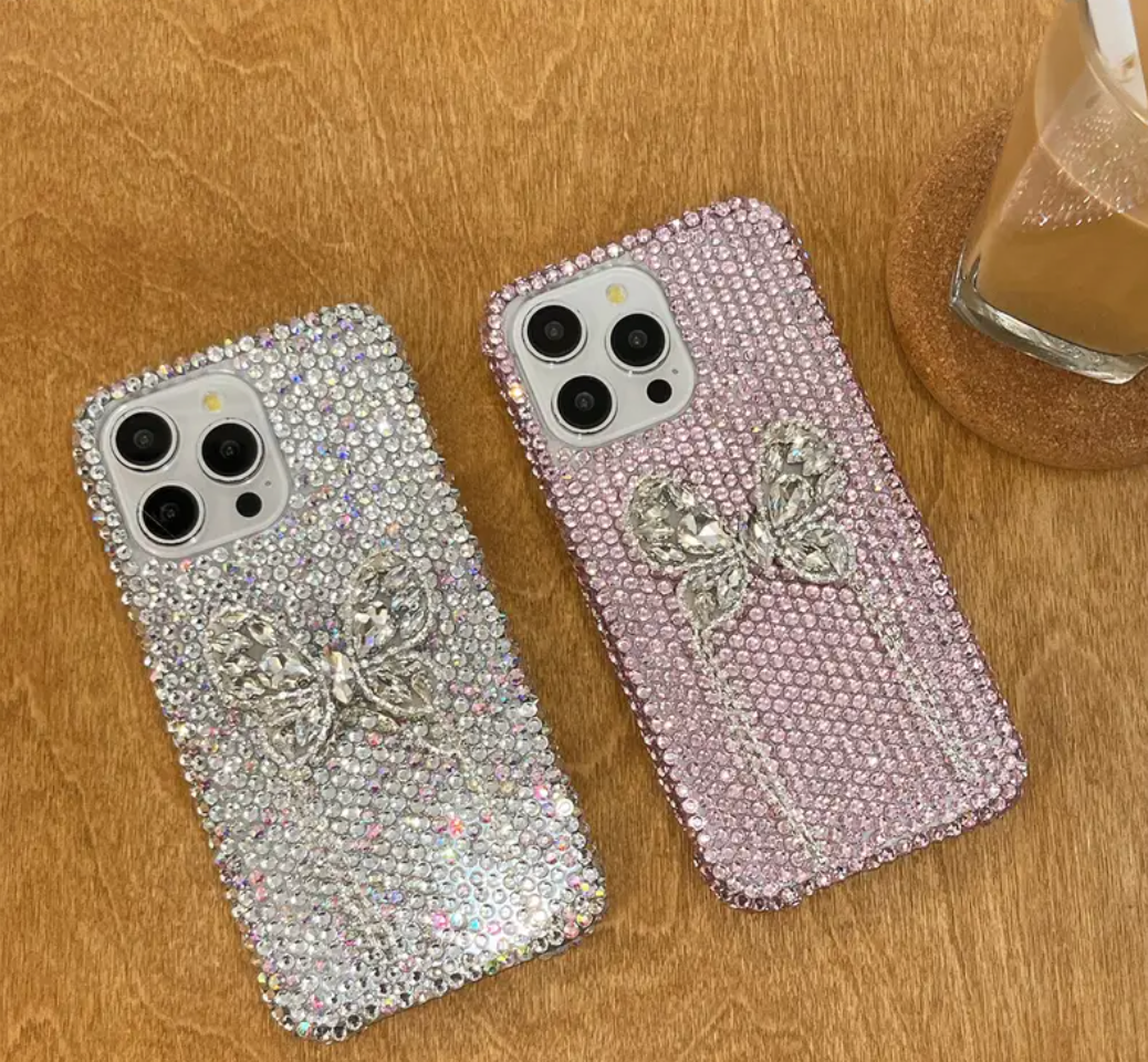 Luxe Rhinestone Butterfly Case