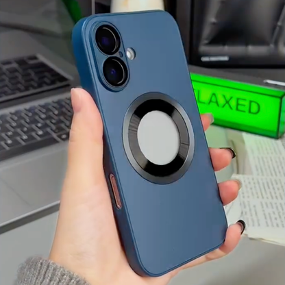 Frosted Shield Magnetic Logo Cut Case - iPhone