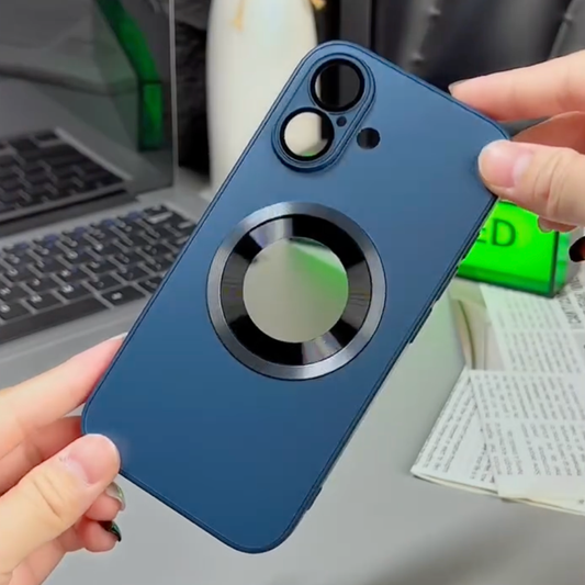 Frosted Shield Magnetic Logo Cut Case - iPhone