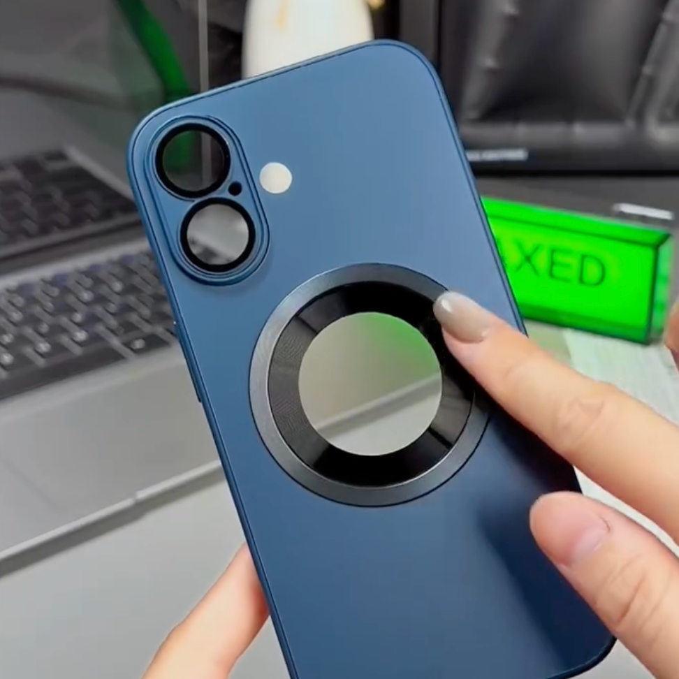 Frosted Shield Magnetic Logo Cut Case - iPhone