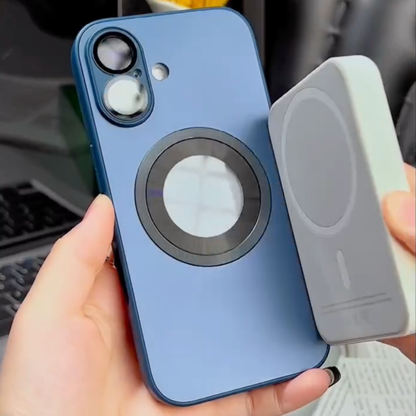 Frosted Shield Magnetic Logo Cut Case - iPhone