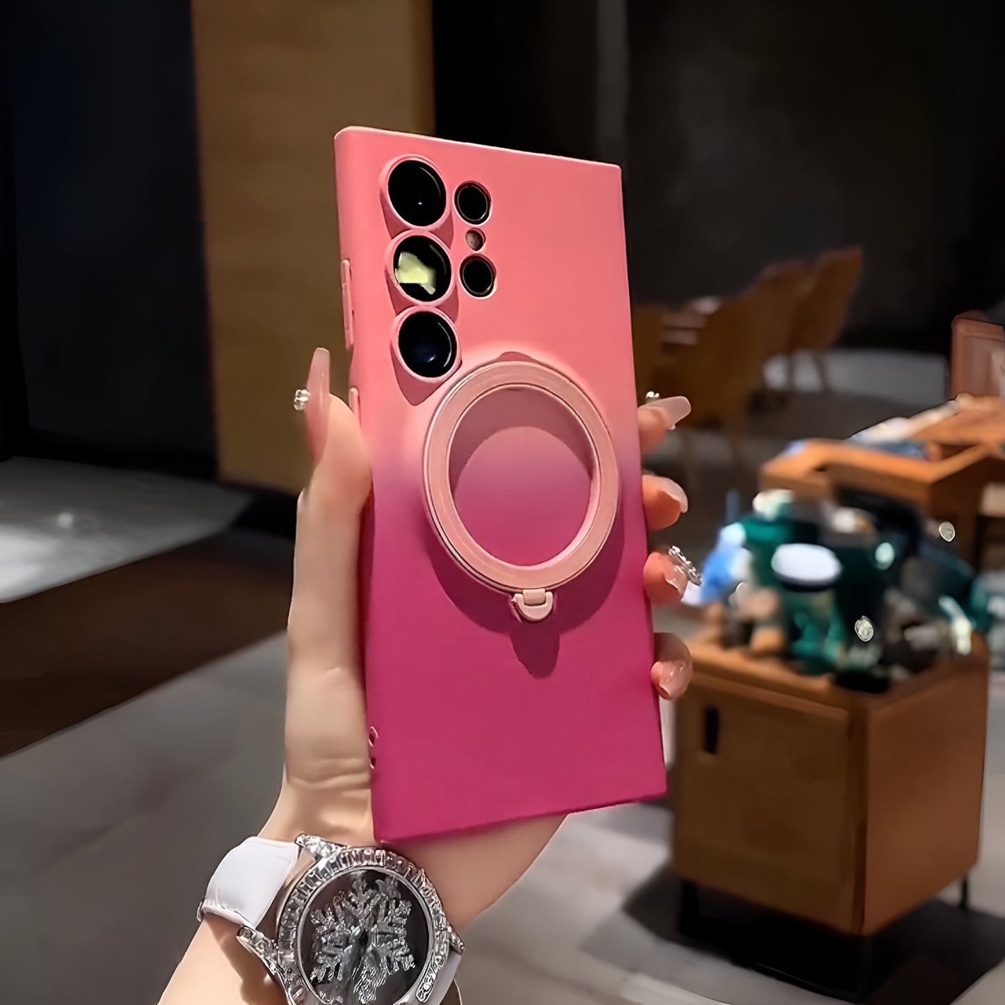 Rosy Candy Gradient Stand Case