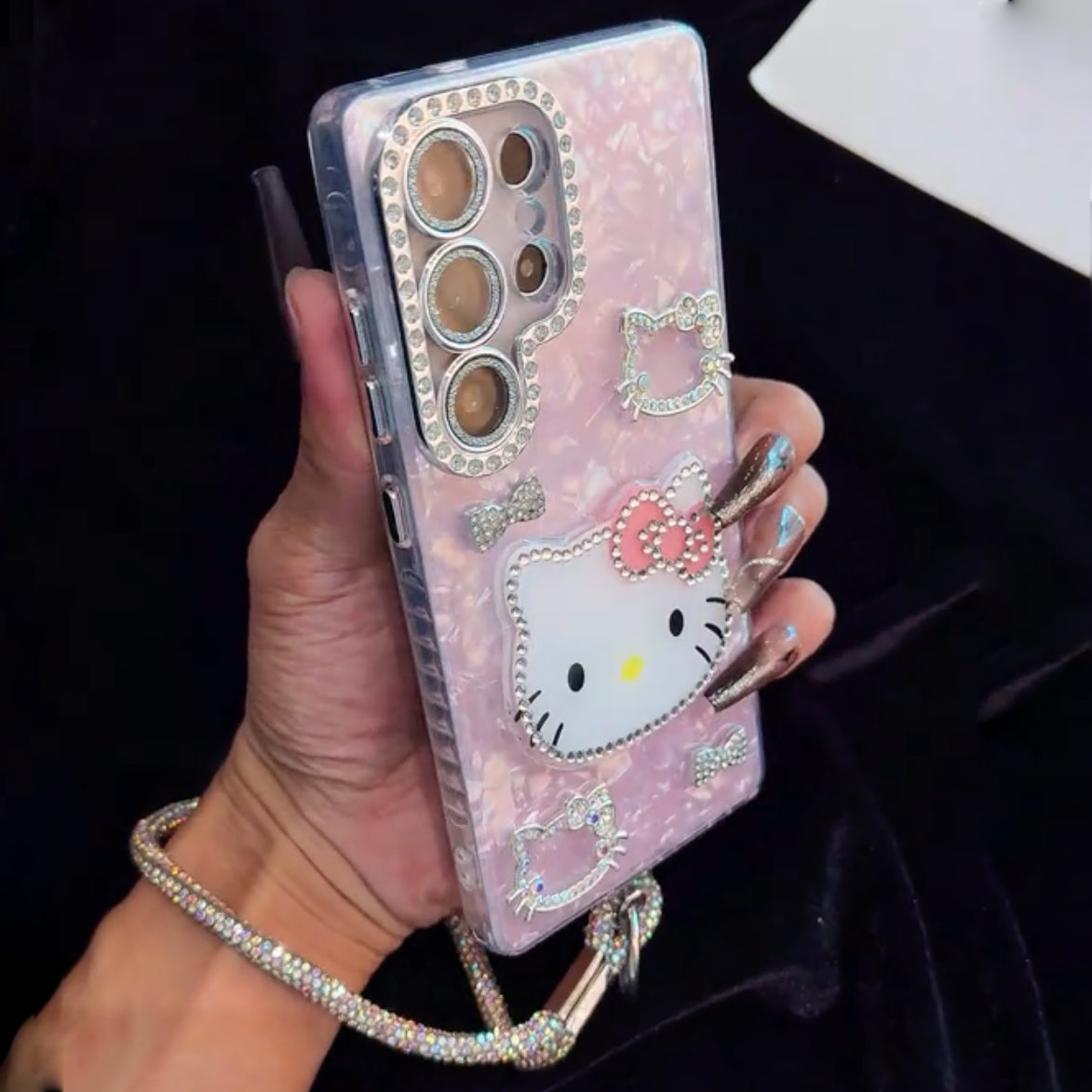 Crystal Kitty Charm Case