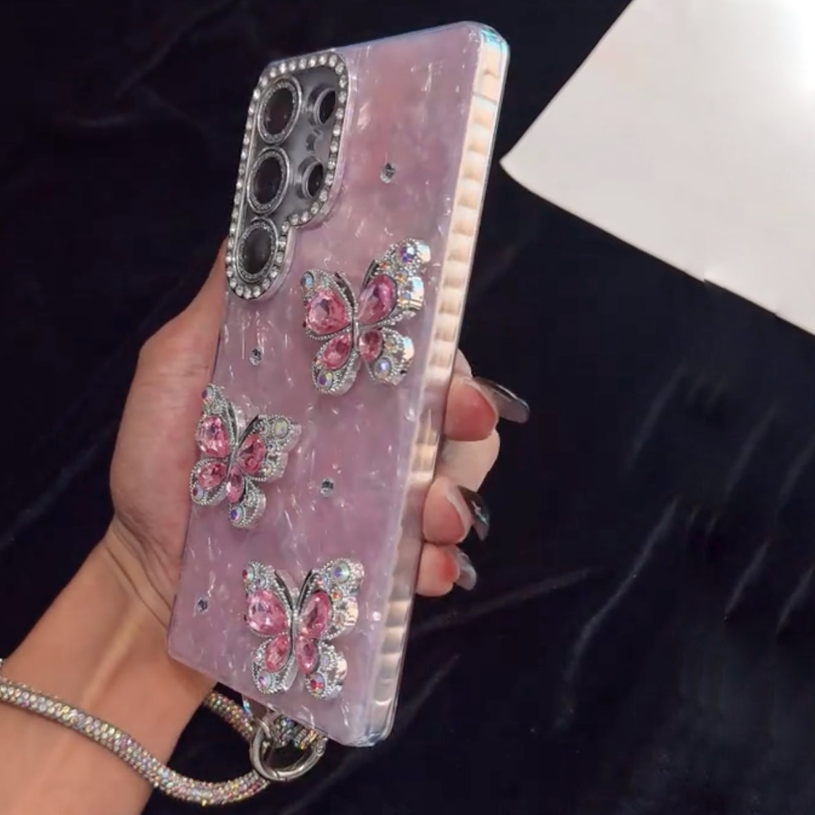 Crystal Butterfly Charm Case
