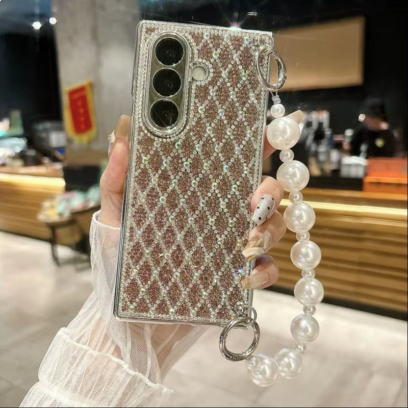 Galaxy Z Fold Series Sparkle Pearl Statement Case
