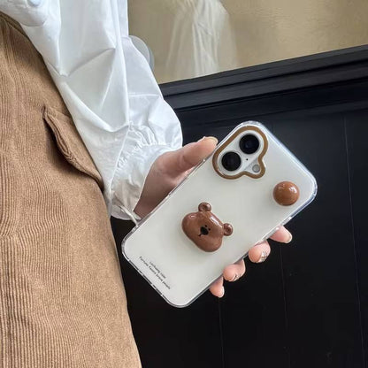 3D Brown Bear Head Case