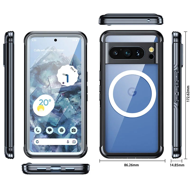 Google Pixel 10 Series Dual Shield Magnetic Glass Case