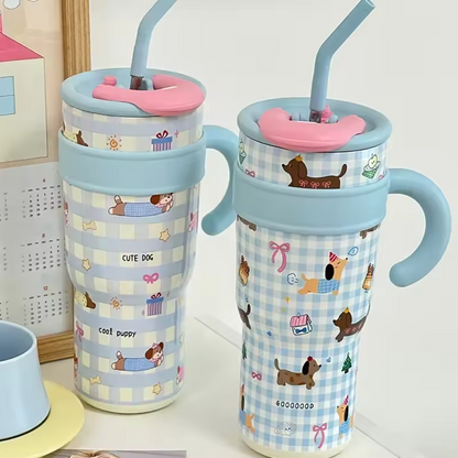 Azure Checkered Insulated Hydrator Tumbler