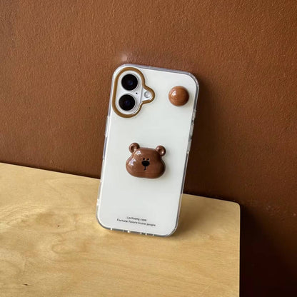 3D Brown Bear Head Case