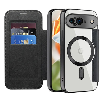Dazzling Leather Flip Wallet Case - Google Pixel