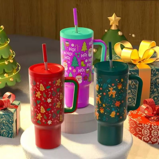 Christmas Theme Stainless Steel Water Bottle