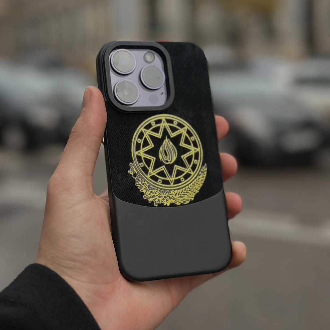 Classic Emblem Suede Leather Case - iPhone